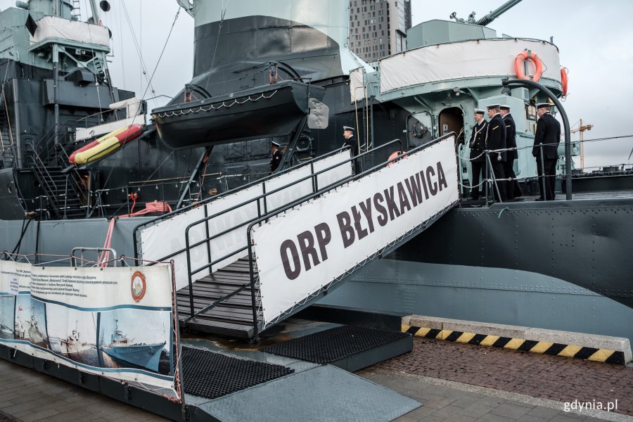 Urodziny Jerzego Grzywacza na pokładzie ORP "Błyskawica", fot. Dawid Linkowski