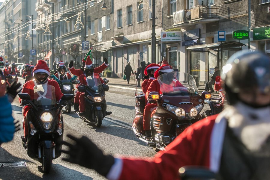 Mikołaje na motocyklach w Gdyni, fot. Karol Stańczak