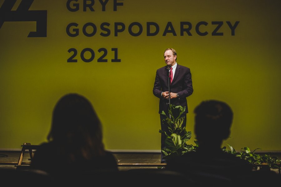 Marszałek województwa pomorskiego Mieczysław Struk na gali konkursu o Nagrodę Pomorską „Gryf Gospodarczy” // fot. Piotr Połoczański