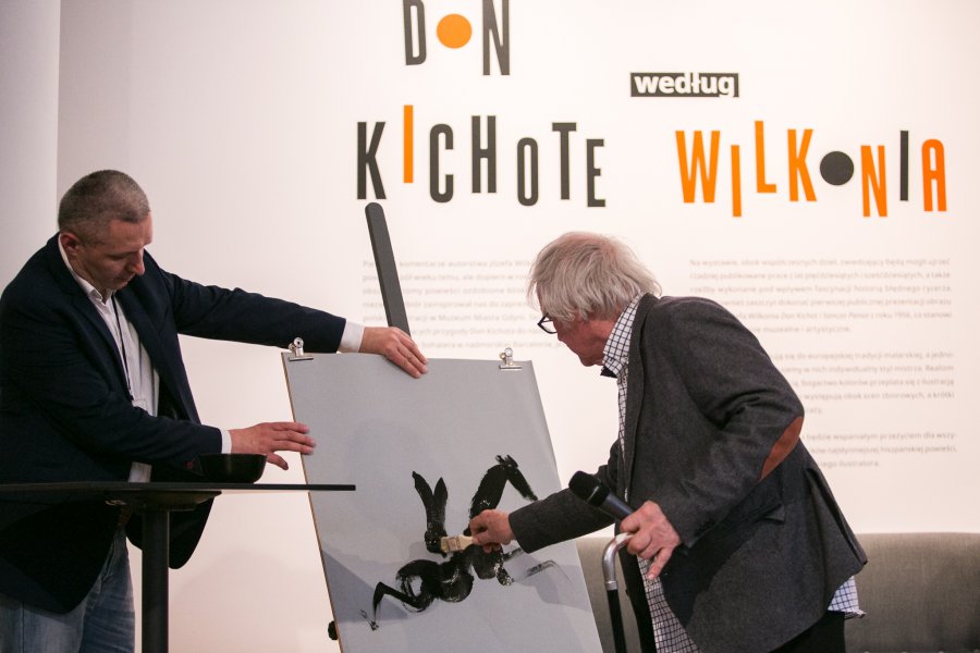 Otwarcie wystawy prac Józefa Wilkonia w Muzeum Miasta Gdyni.