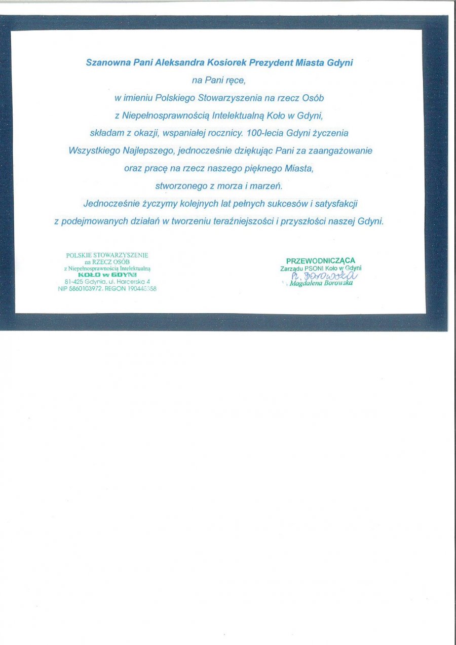  Kto złożył życzenia Gdyni?