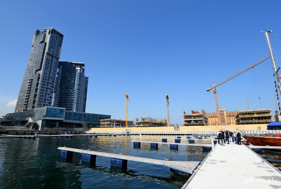 Oficjalnie powitanie pierwszej jednostki korzystającej z Mariny Yacht Park, fot. Kamil Złoch