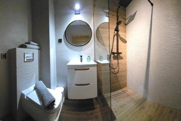 Łazienka w obiekcie Apartament na Obłużu