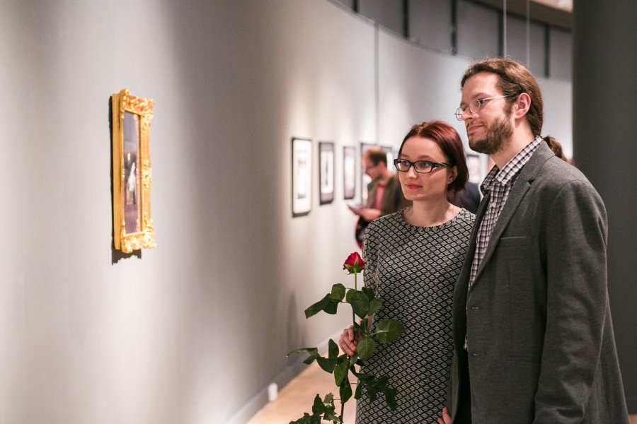 Otwarcie wystawy prac Józefa Wilkonia w Muzeum Miasta Gdyni.