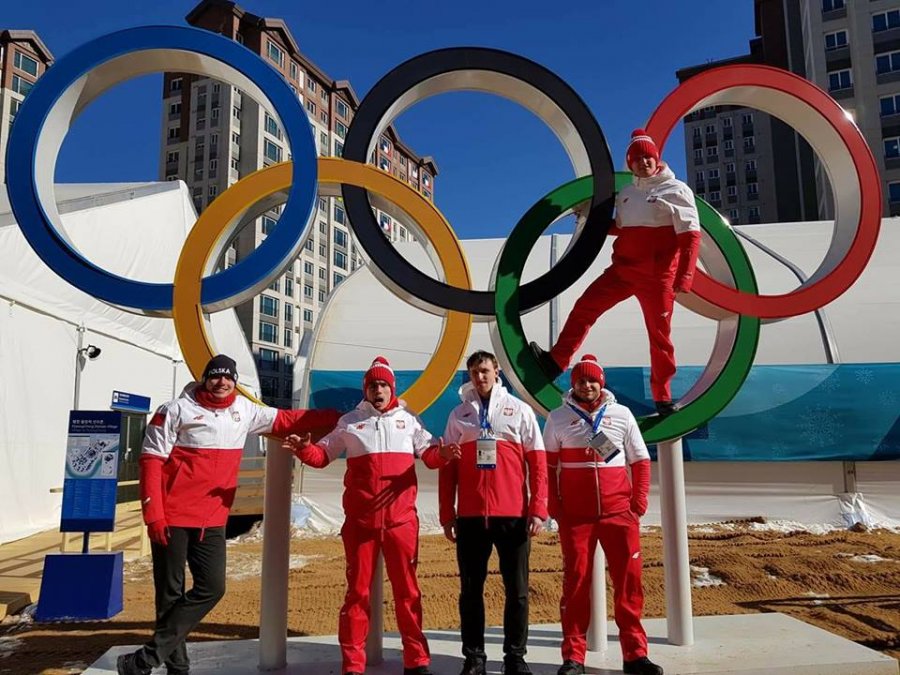 Polscy bobsleiści przed swoim startem na Zimowych Igrzyskach Olimpijskich w Pjongczang, fot. materiały prasowe PZBiS
