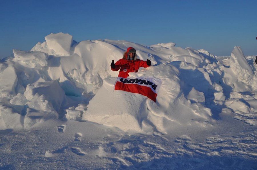 // fot. mat. prasowe. Piotr Suchenia podczas North Pole Marathon 2017