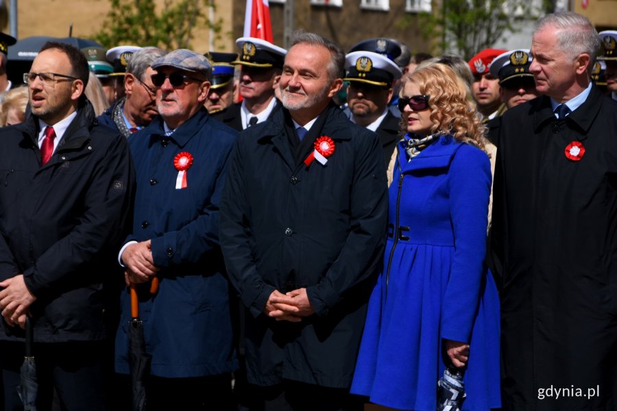W uroczystości wzięlu udział m.in.: prezydent Gdyni Wojciech Szczurek, wiceprzewodniczący gdyńskiej Rady Miasta Andrzej Bień i Stanisław Borski oraz radni: Elżbieta Sierżęga i Zenon Roda // fot. Paweł Kukla