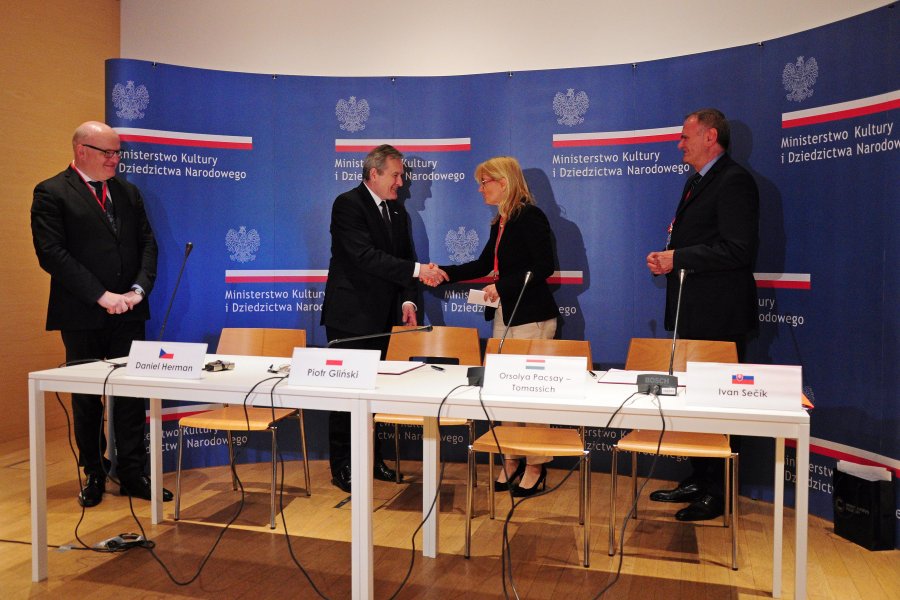 Przedstawiciele Grupy Wyszehradzkiej na konferencji w Muzeum Miasta Gdyni, fot. Michał Kowalski