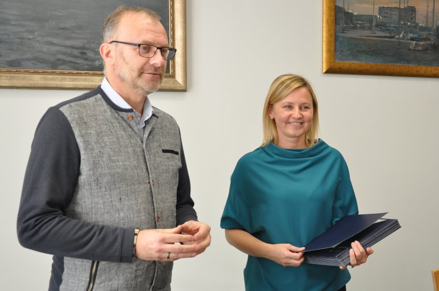 Wiceprezydent Gdyni Michał Guć i Pełnomocnik Prezydenta ds. Rodziny Beata Szadziul
