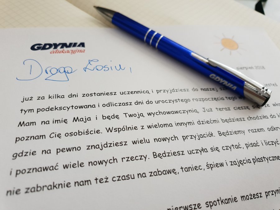 List do pierwszoklasisty // fot. Sławomir Okoń