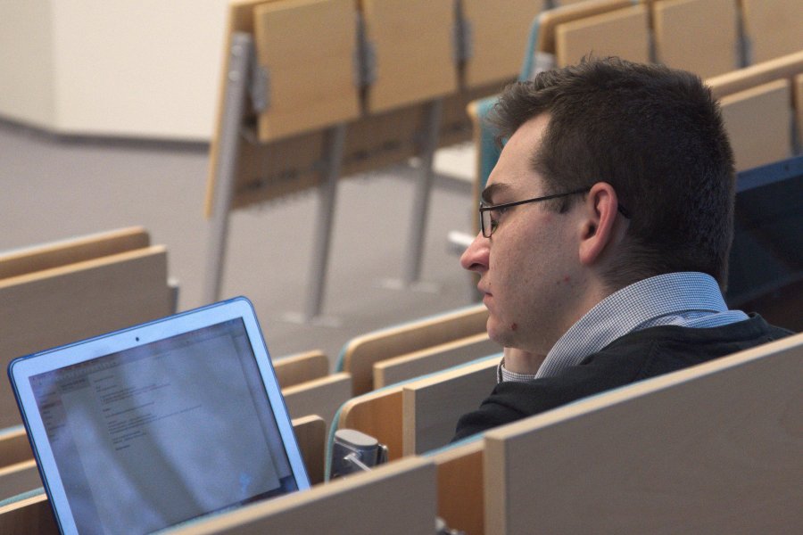 Spotkanie ze studentami na Wydziale Ekonomii UG // fot. Jan Ziarnicki