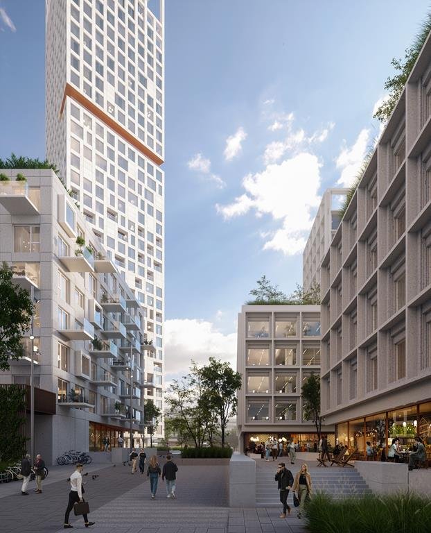 Zwycięska koncepcja kompleksu mieszkaniowo-usługowego przy ul. Kieleckiej, Grupa5 Architekci, mat. prasowe Allcon Osiedla