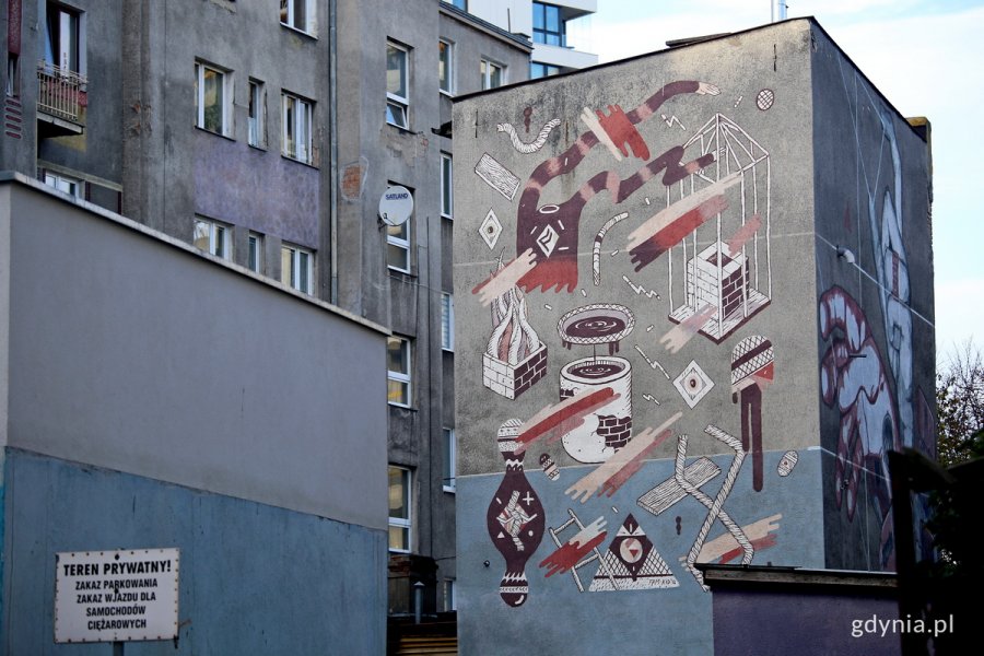 Futurystyczny mural #wGdyni 