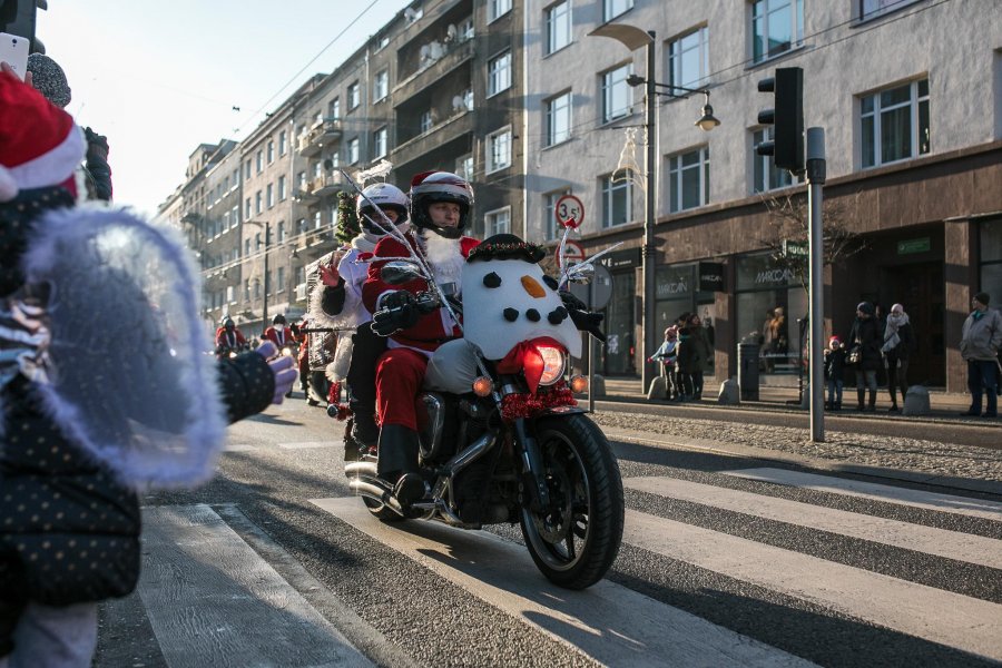 Mikołaje na motocyklach w Gdyni, fot. Karol Stańczak