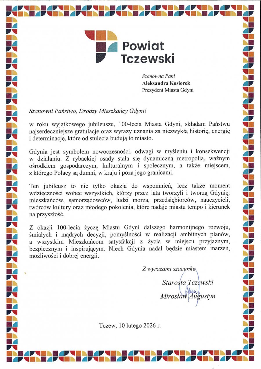  Kto złożył życzenia Gdyni?