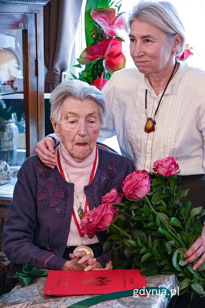 Jubilatka Pani Modesta Maciejowska wraz z córką Panią Anną Maciejowską 