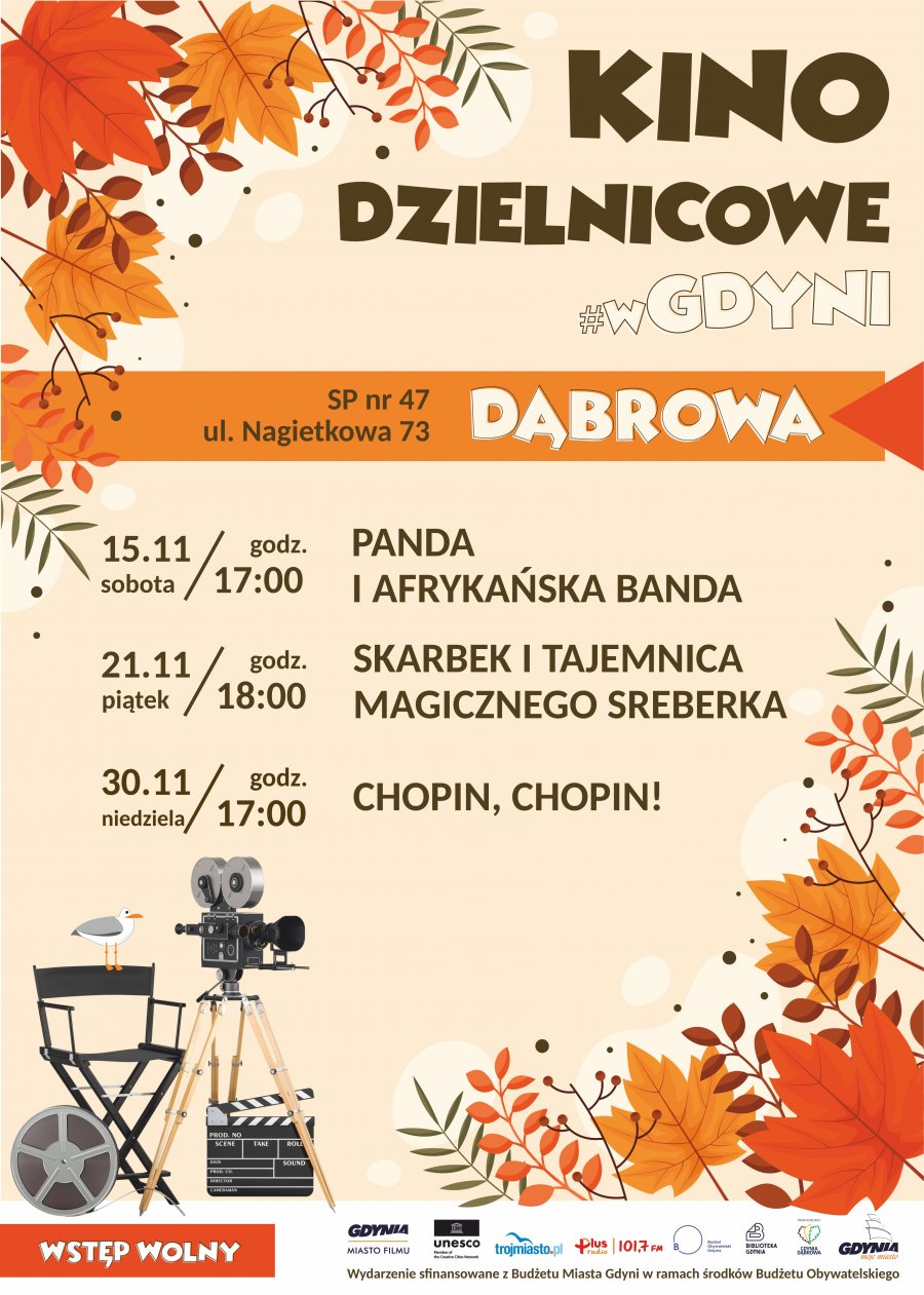 Repertuar jesiennego Kina Dzielnicowego na Dąbrowie.