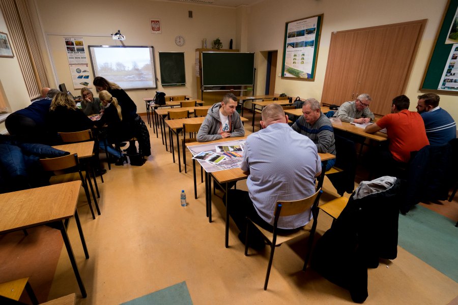 Warsztaty poświęcone nadchodzącej przebudowie polany przy Osadzie Rybackiej, fot. Aleksander Trafas