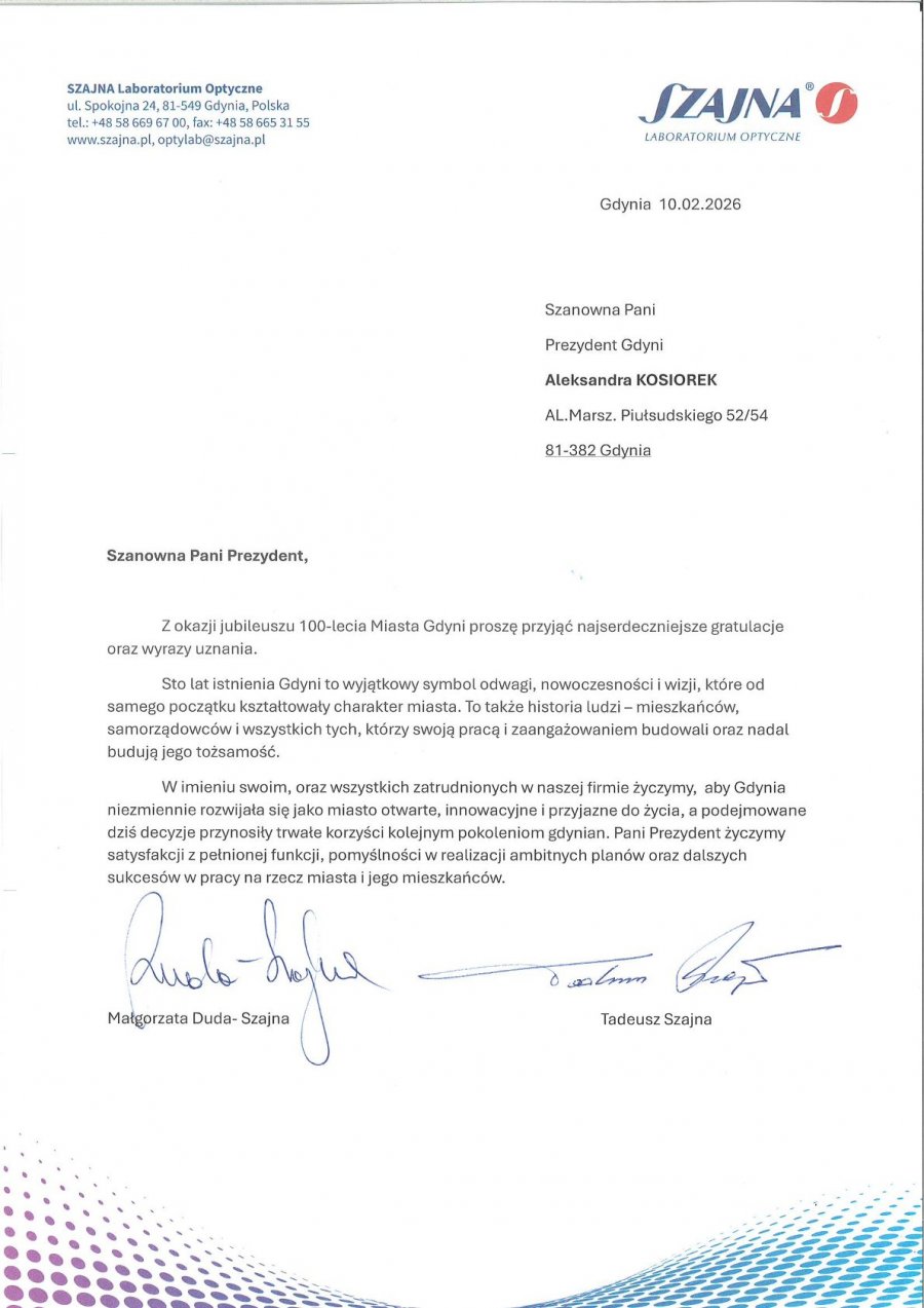  Kto złożył życzenia Gdyni?