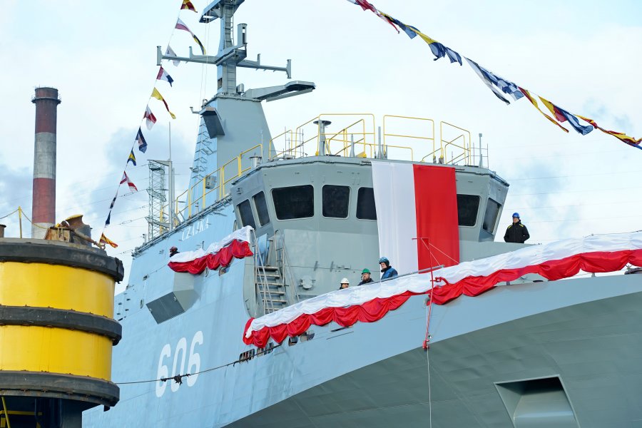 ORP „Czajka” w doku stoczni Remontowa Shipbuilding