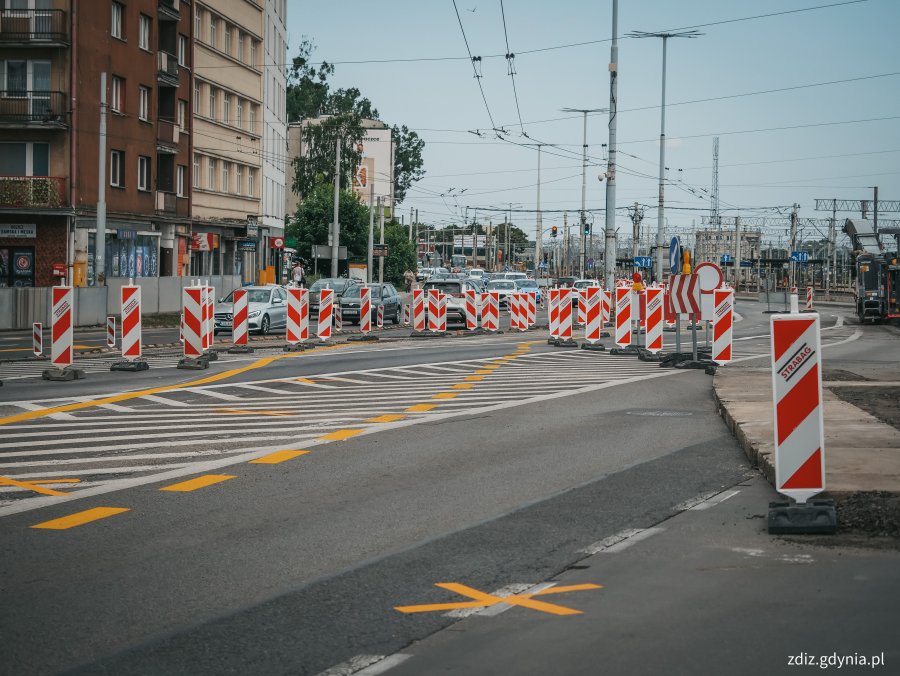oznakowanie, tymczasowe oznakowanie na jezdni