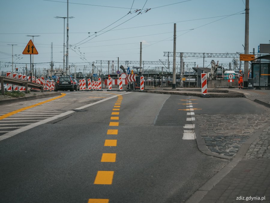 oznakowanie, tymczasowe oznakowanie na jezdni