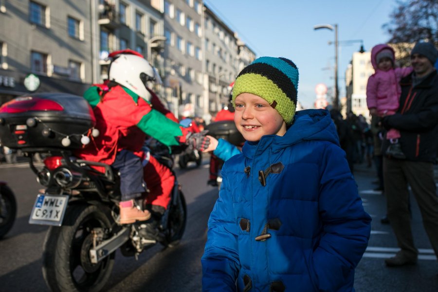 Mikołaje na motocyklach w Gdyni, fot. Karol Stańczak