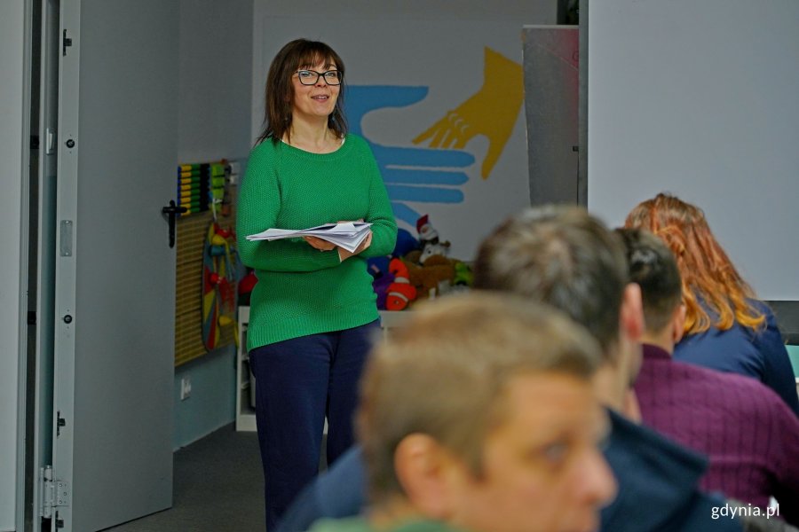 Katarzyna Kulesza &ndash; kierowniczka Działu Wsparcia Sieci Bibliotecznej Biblioteki Gdynia podczas IV posiedzenia Rady ds. Mężczyzn 