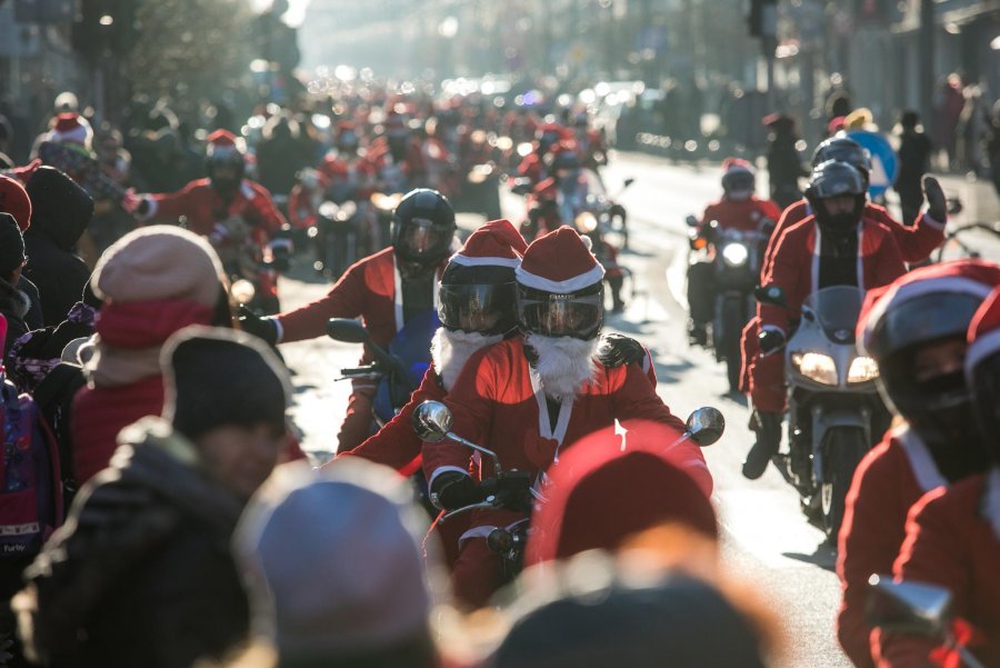 Mikołaje na motocyklach w Gdyni, fot. Karol Stańczak