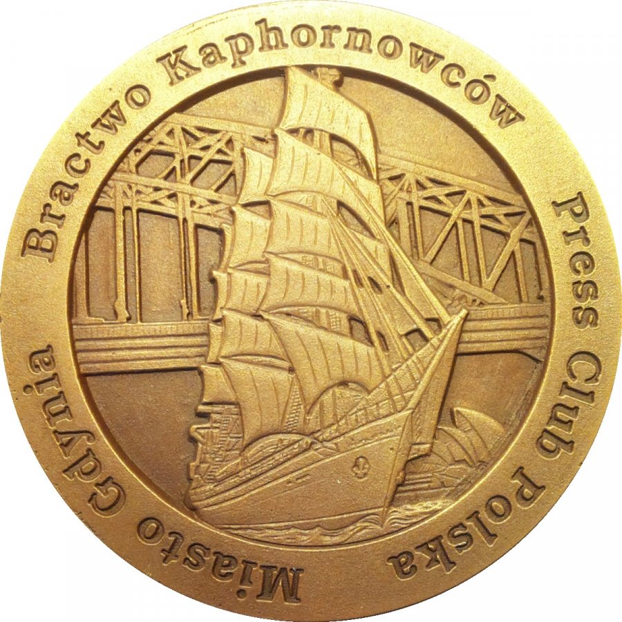 Medal Nagrody im. Kapitana Leszka Wiktorowicza- rewers. Fot.leszekwiktorowicz.pl