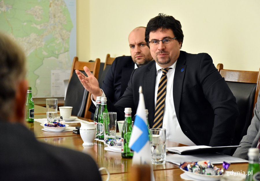 Ambasador Republiki Finlandii - Juha Tapio Ottman 26 lutego był gościem prezydenta Gdyni Wojciecha Szczurka // fot. Kamil Złoch