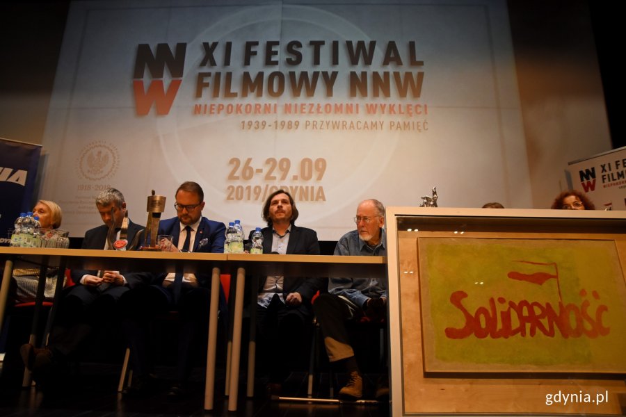 Konferencja prasowa Festiwalu NNW z udziałem m.in. Marka Łucyka, wiceprezydenta Gdyni i Arkadiusza Gołębiewskiego, dyrektora festiwalu // fot. Paweł Kukla