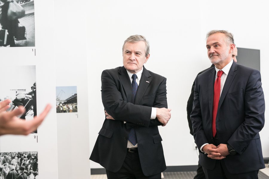 Prof. Piotr Gliński, wicepremier i Minister Kultury i Dziedzictwa Narodowego RP, prezydent Wojciech Szczurek fot. Karol Stańczak