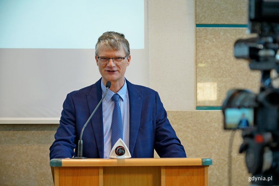 Podpisanie listu intencyjnego. Na zdjęciu Rafał Geremek, wiceprezydent Miasta Gdyni // fot. Magdalena Czernek