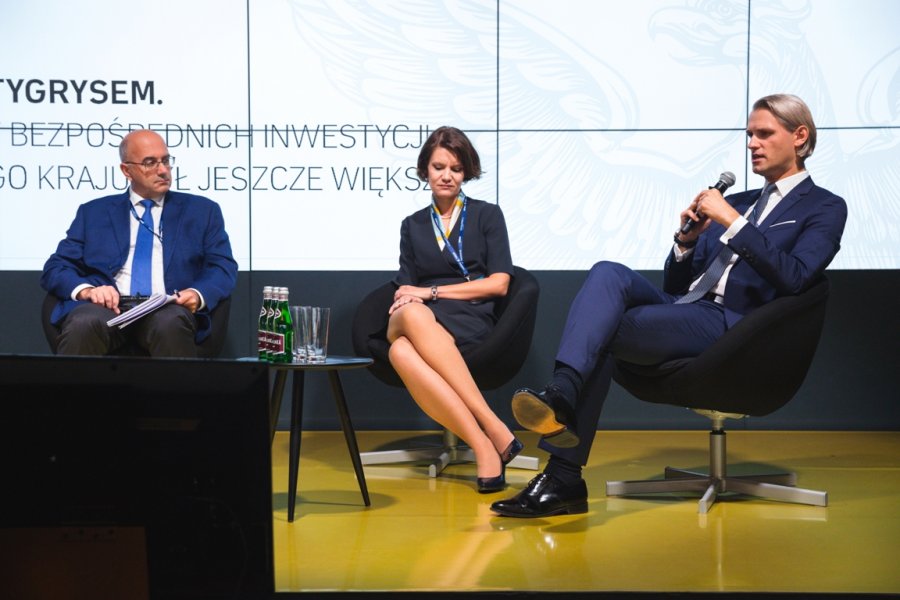 Wystąpienie wiceprezydent Gdyni Katarzyny Gruszeckiej-Spychały w panelu dyskusyjnym podczas XXVII Forum Ekonomicznego w Krynicy-Zdrój // fot. Natalia Miedziak-Skonieczna