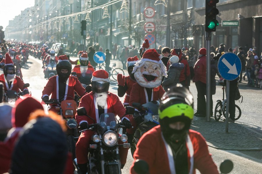 Mikołaje na motocyklach w Gdyni, fot. Karol Stańczak
