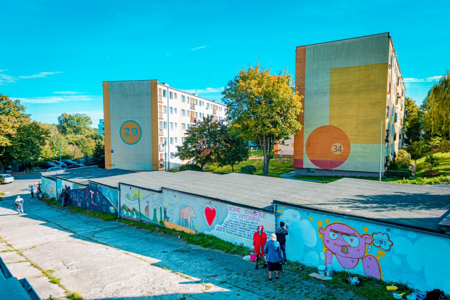 Mural przy ul. Uczniowskiej stworzyli mieszkańcy Witomina // fot. Jacek Klejment