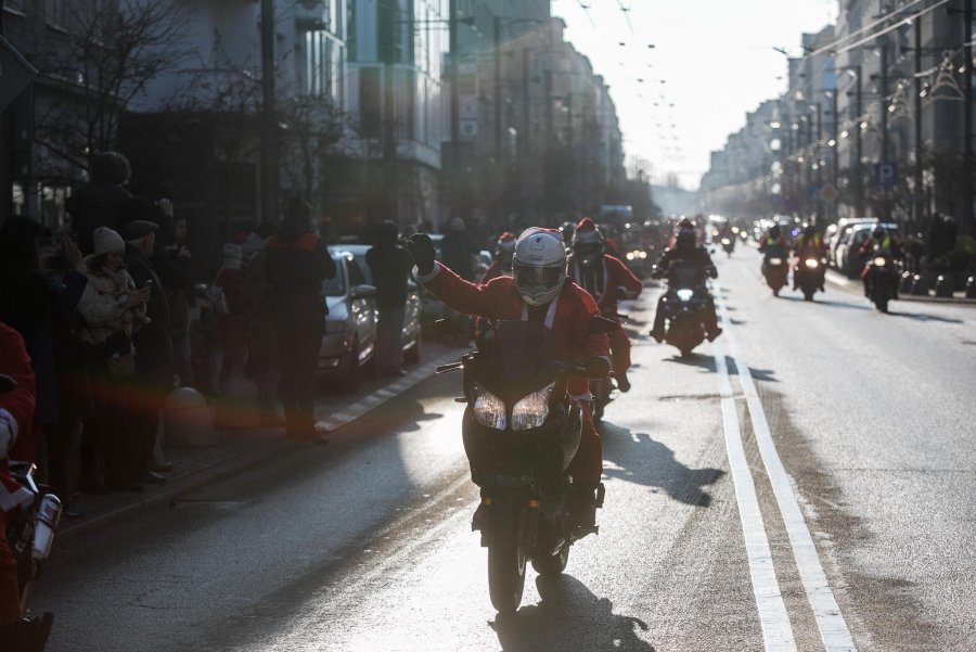 Mikołaje na motocyklach w Gdyni, fot. Karol Stańczak
