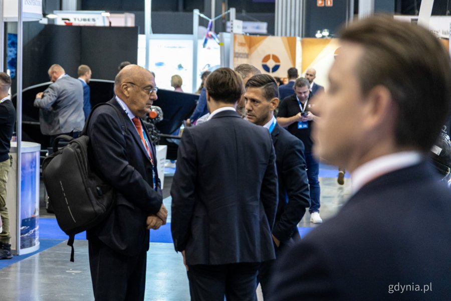 Strefa wystawców. Pierwszy dzień 23. Międzynarodowych Targów Morskich i Militarnych BaltExpo w AmberExpo (fot. Kamil Złoch)