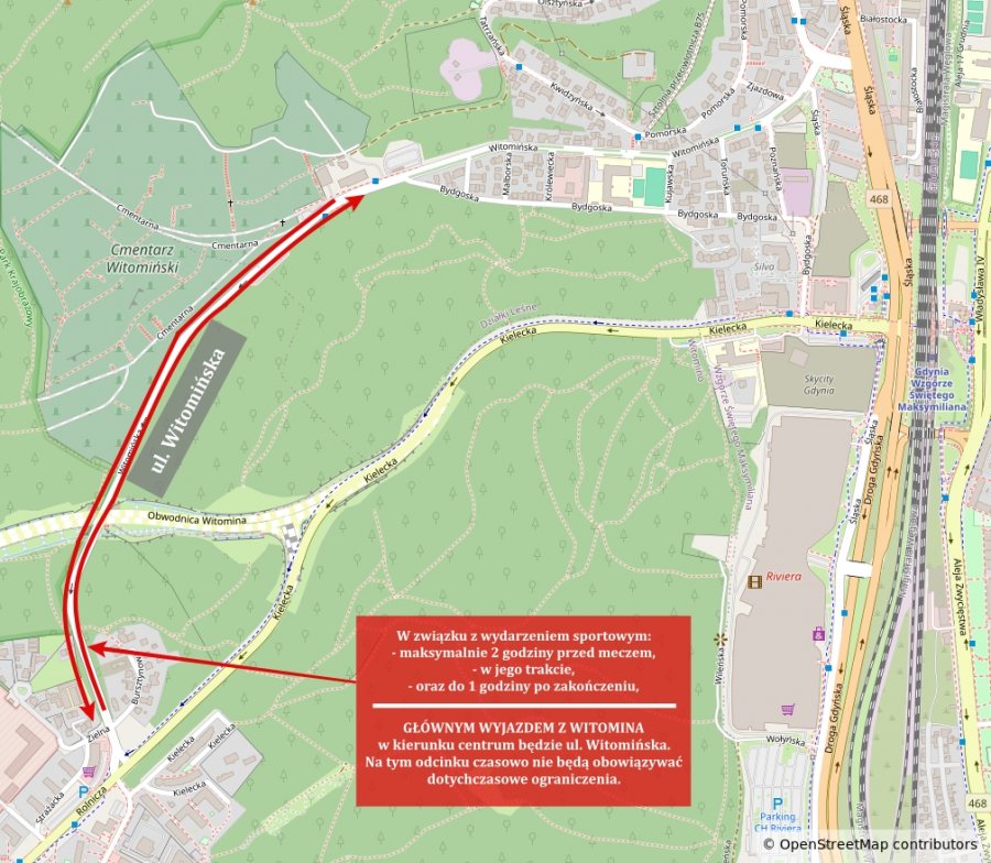 Zmiana organizacji ruchu przy Stadionie (źr&oacute;dło: ZDM Gdynia)