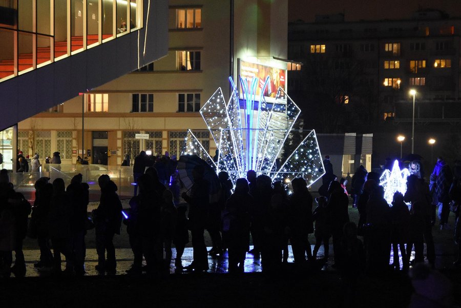 Iluminacje na placu Grunwaldzkim // fot. Michał Puszczewicz
