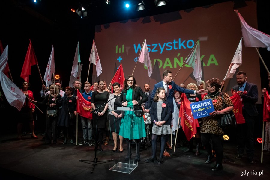 Wieczór wyborczy w sztabie Aleksandry Dulkiewicz // fot. Dawid Linkowski