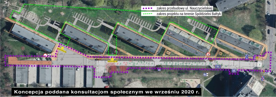 Ulica Nauczycielska: koncepcja poddana konsultacjom społecznym // mat. Laboratorium Innowacji Społecznych