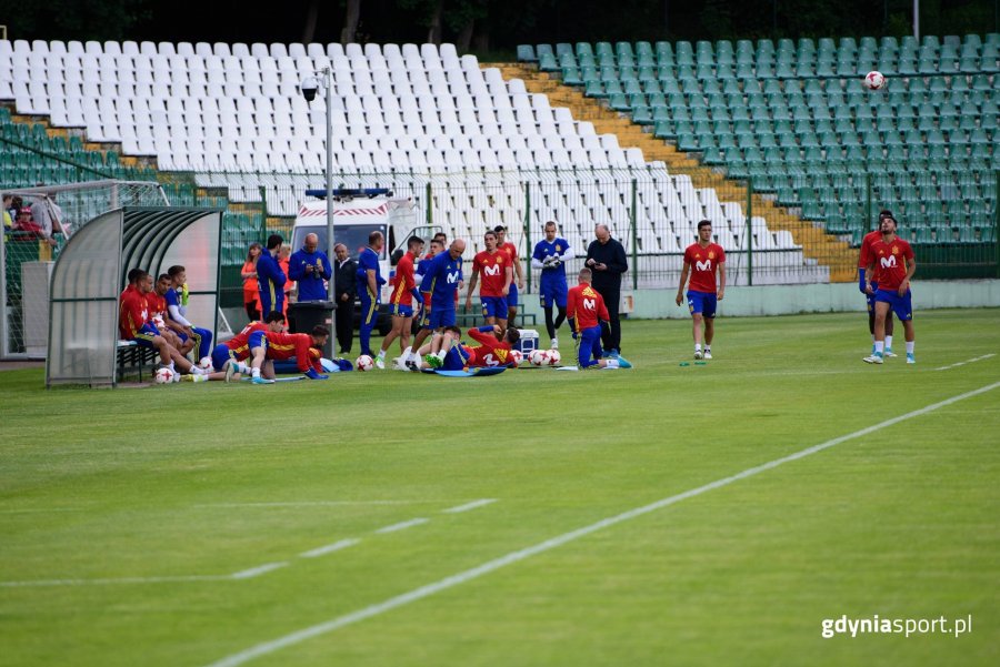 Powitanie i trening reprezentacji Hiszpanii, fot. gdyniasport.pl