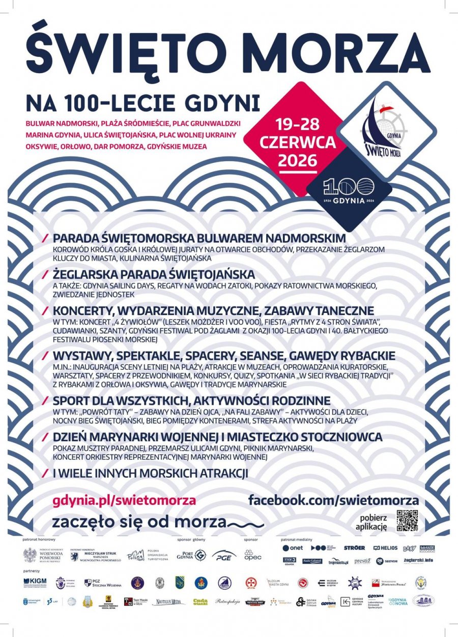 Plakat Święta Morza na 100-lecie Gdyni