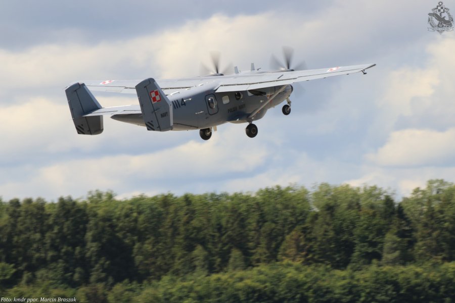 Samolot patrolowo-rozpoznawczy M28B 1R Bryza w powietrzu // fot. kmdr ppor. Marcin Braszak