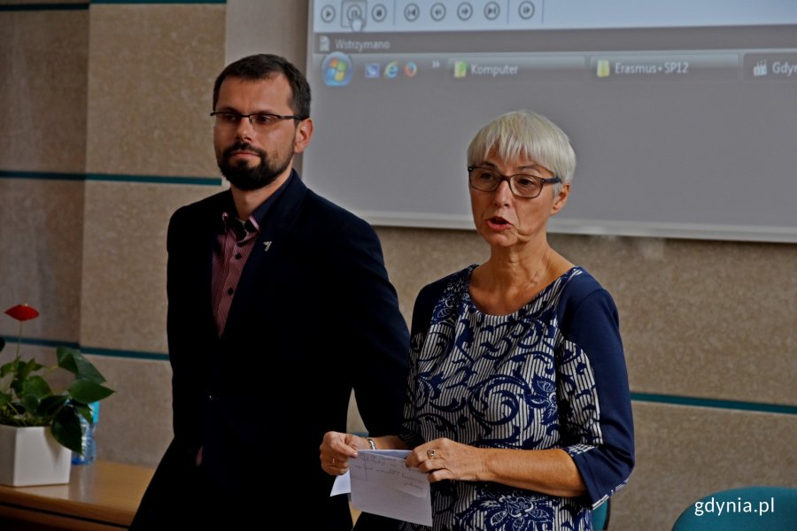 Spotkanie poprowadzili Joanna Zielińska, przewodnicząca rady miasta oraz Lechosław Dzierżak, radny miasta // fot. Paweł Kukla