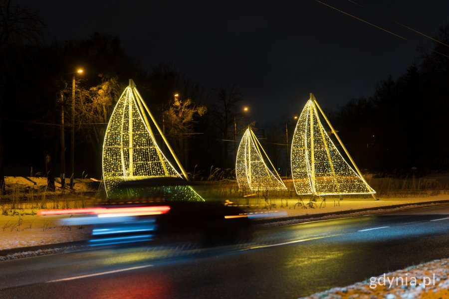 Iluminacje świetlne na ulicach Gdyni (fot. Paweł Budziński)