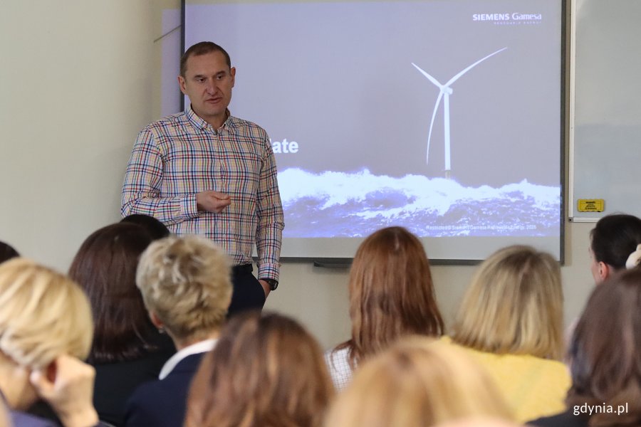 „Edukacja, Szkolnictwo Branżowe i Biznes” oraz GSDZ, na zdjęciu Andrzej Kłudka z Siemens Gamesa Renewable Energy (fot. Katarzyna Balcerzak)