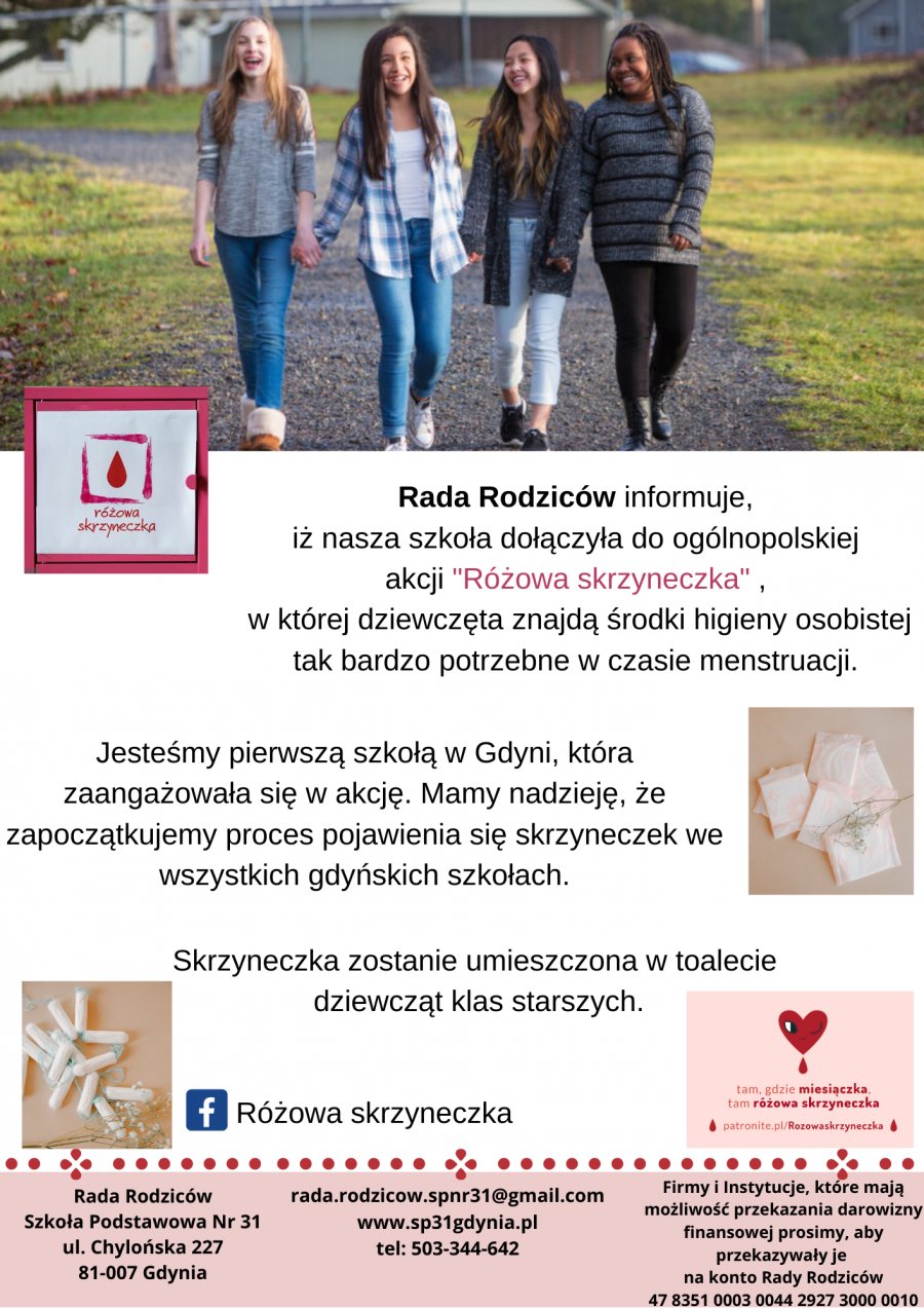 Plakat "Różowa skrzyneczka w SP 31 w Gdyni" // mat. prasowe